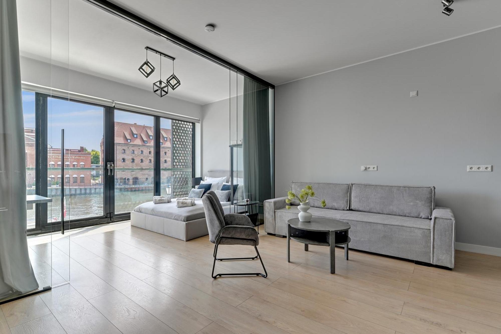 Symfonia Amazing River View Apartment By Downtown Apartments 格但斯克 外观 照片